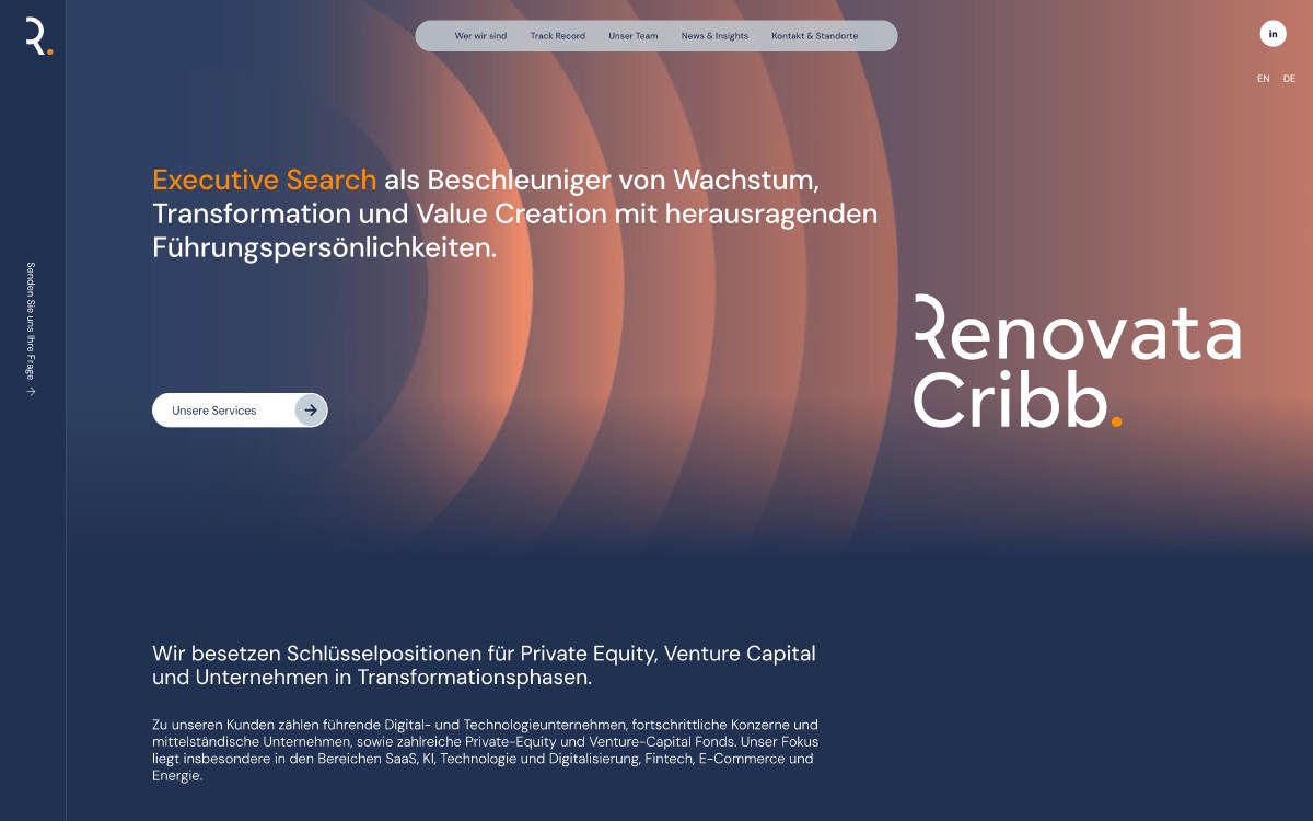 Screenshot der Website RenovataCribb