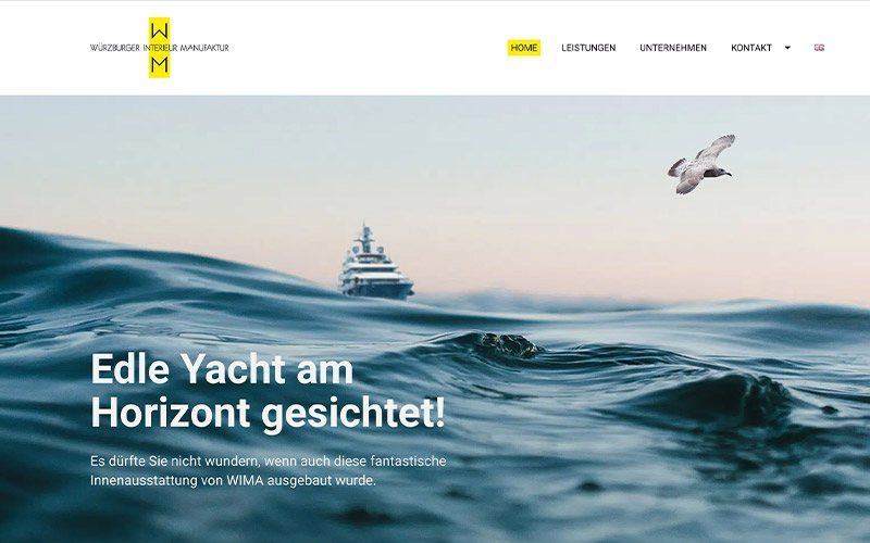 Screenshot der Website wimaline